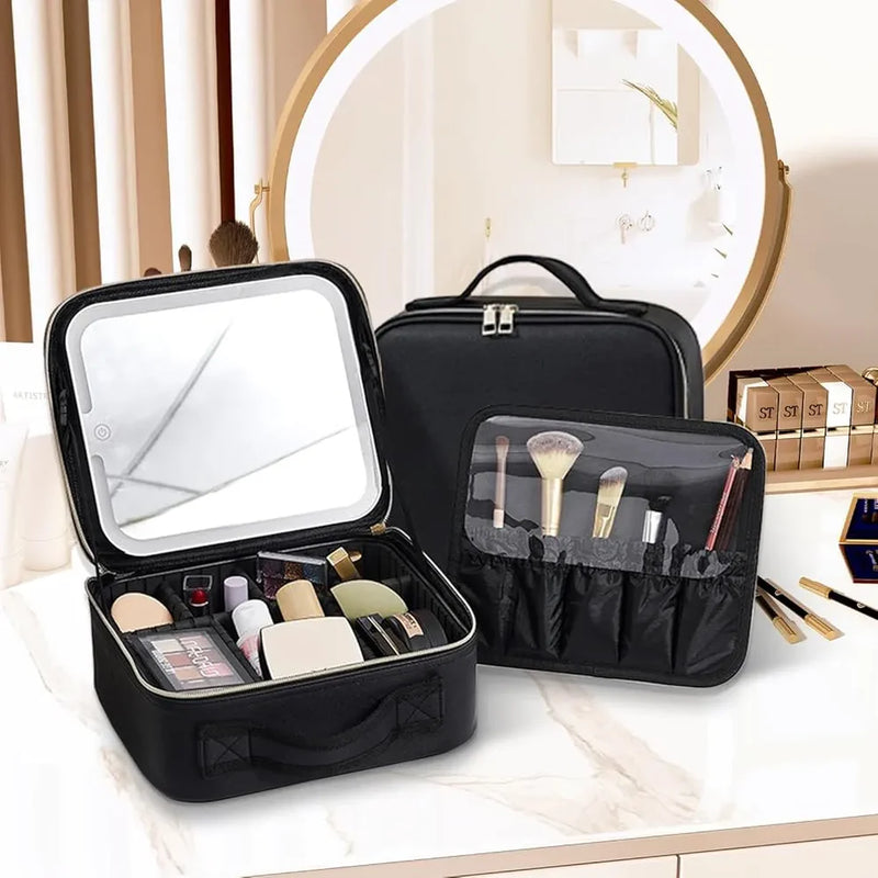 Maletín de maquillaje LED💄 + Maquillaje